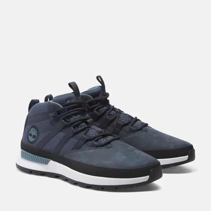 Baskets à lacets Euro Trekker pour homme en bleu marine