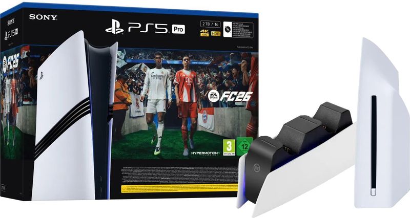 PlayStation 5 Pro + Disc Drive + FC 26 + Oplaadstation