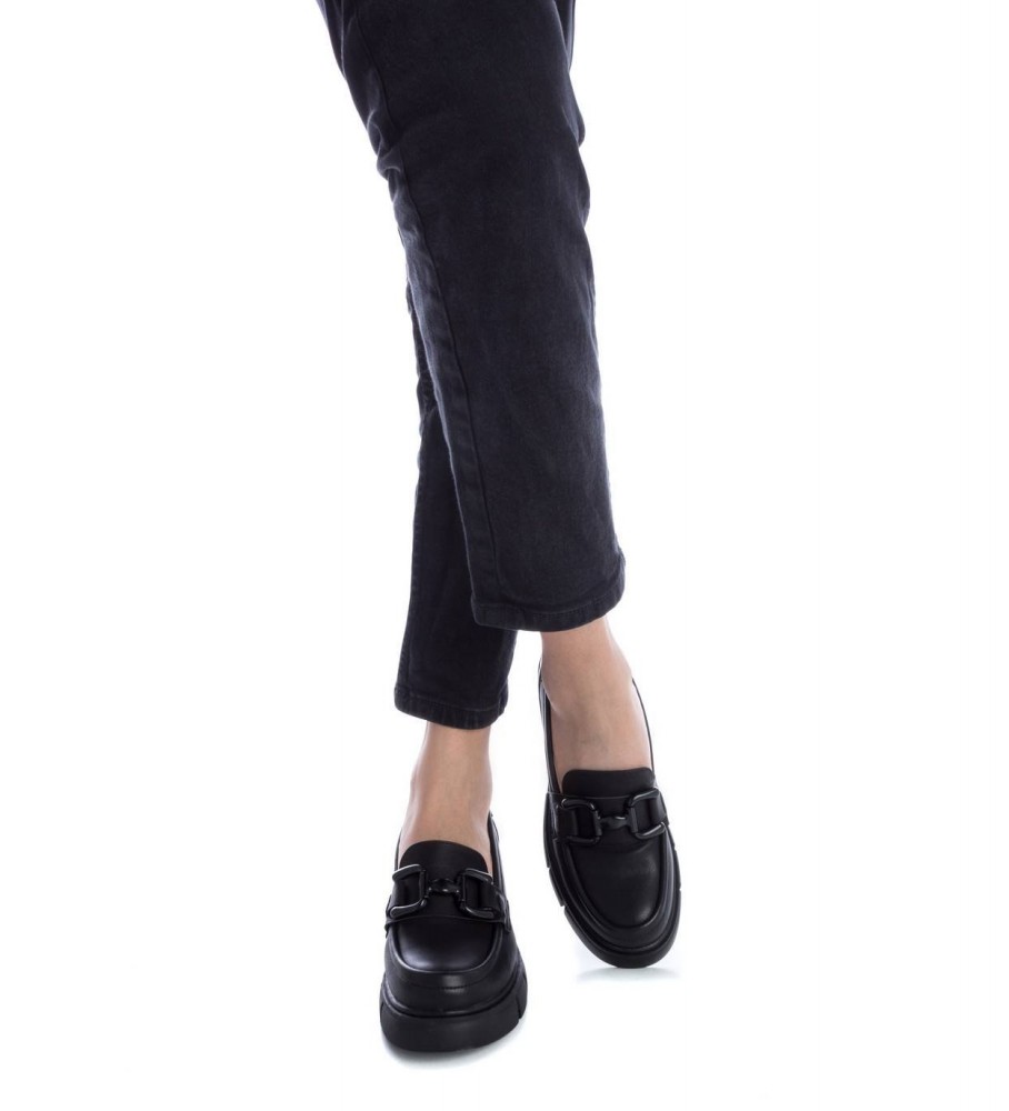 Mocassins Refresh com fivela preta - Altura do salto: 6 cm -