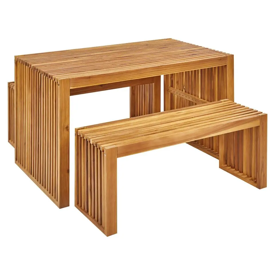 BELLANO - Tuinset 4-zits - Lichthout - Acaciahout