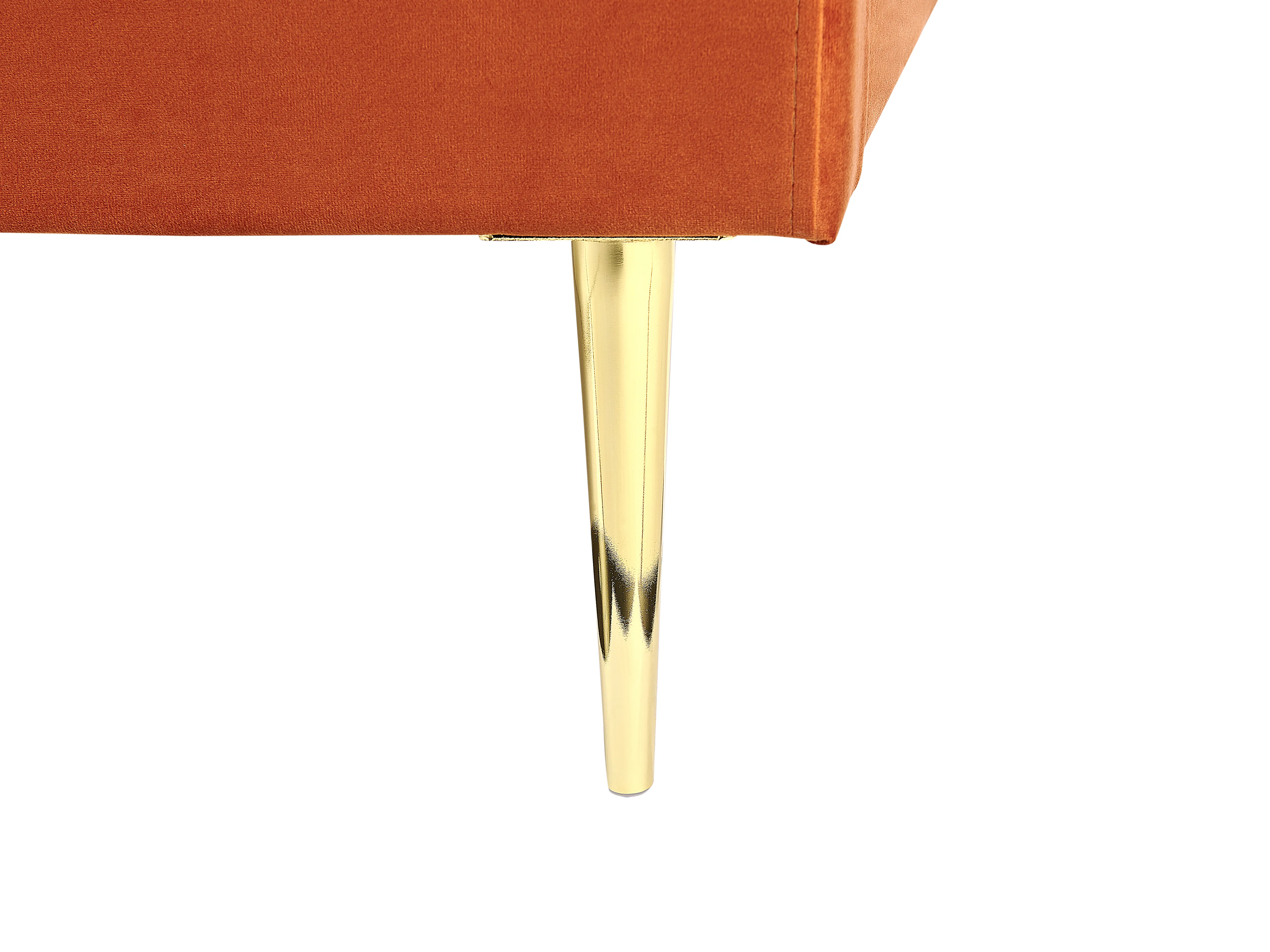 Bed Fluweel FLAYAT 160 x 200 cm Oranje