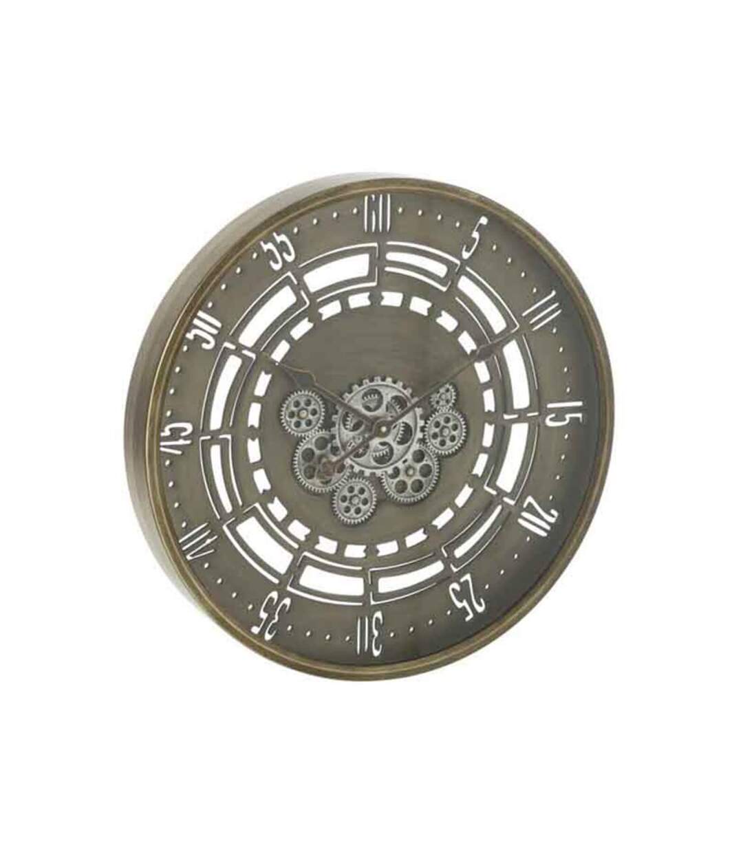 Paris Prix - Horloge Murale engrenage Secondes 60cm Cuivre