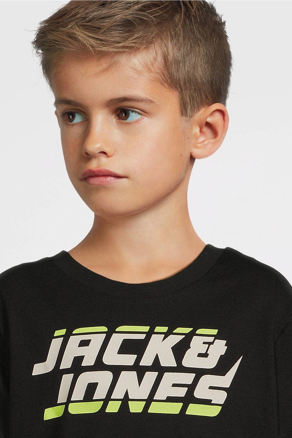 JACK & JONES T-shirt JCOKAPPER met logo zwart