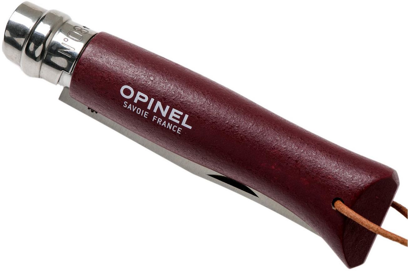 Opinel zakmes Trekking No. 08RV zakmes, Burgundy