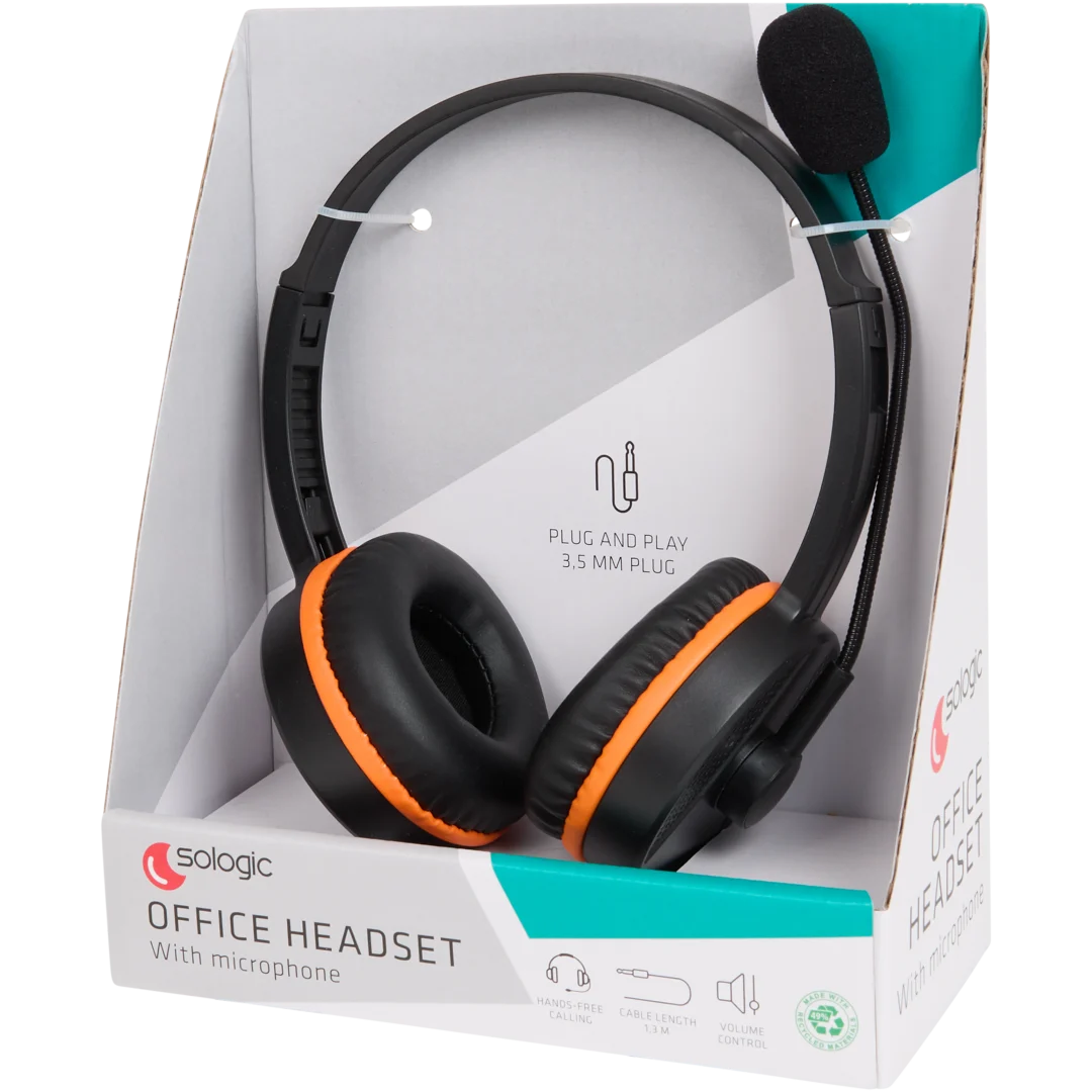 Sologic koptelefoon met microfoon 3.5 mm jack