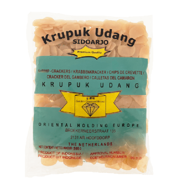 Golden Diamond Kroepoek Udang 2x3cm (ongebakken) 500g