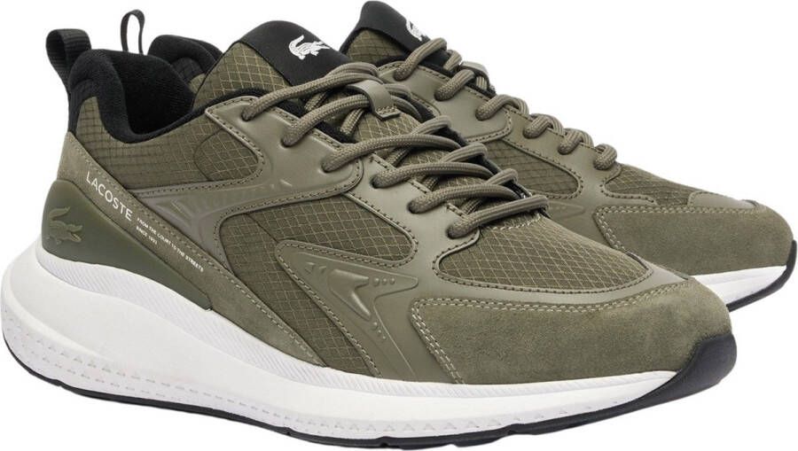 Lacoste L003 Evo Heren Sneakers Legergroen Wit