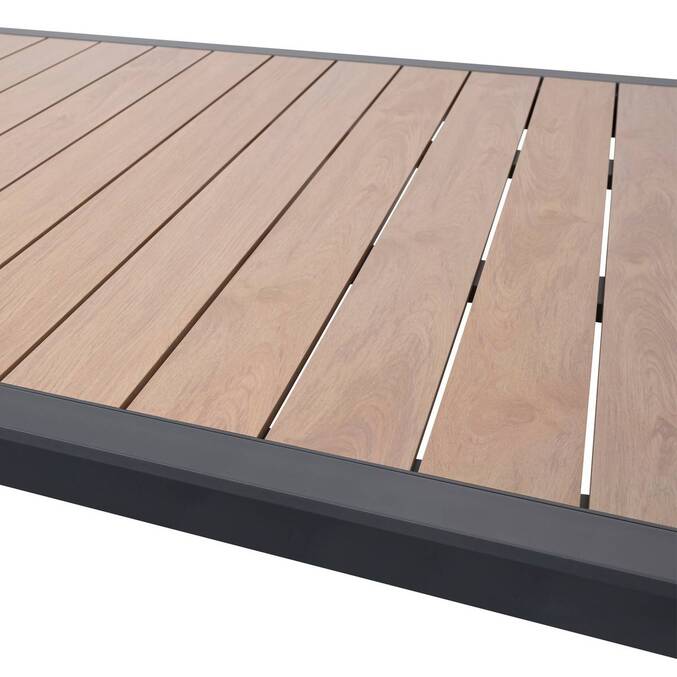 Table de jardin extensible rectangulaire EVASION Honey / Graphite