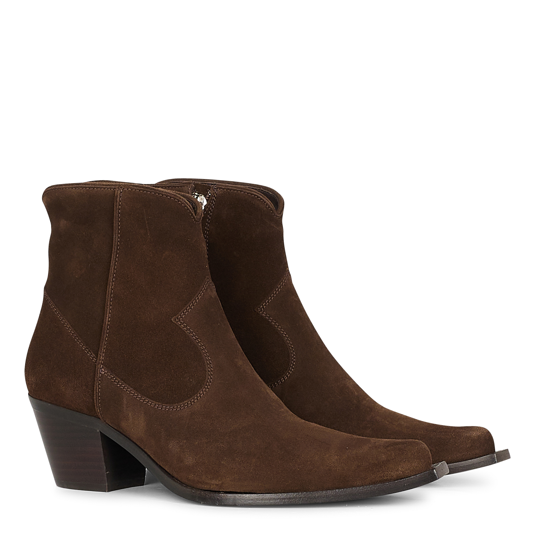 SADIE 50 - Bottines western en cuir| Marron