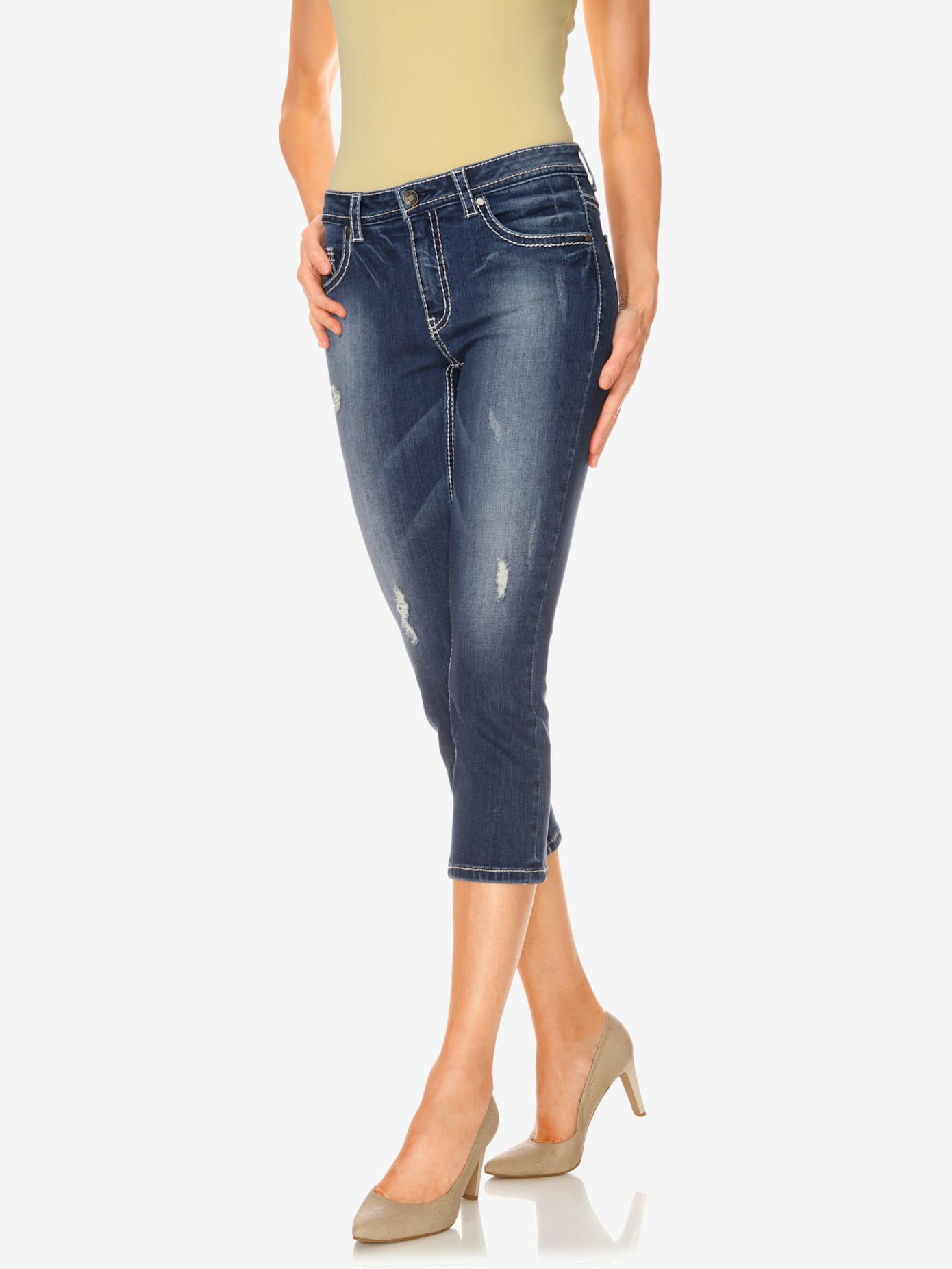 Corsaire en jean coupe skinny