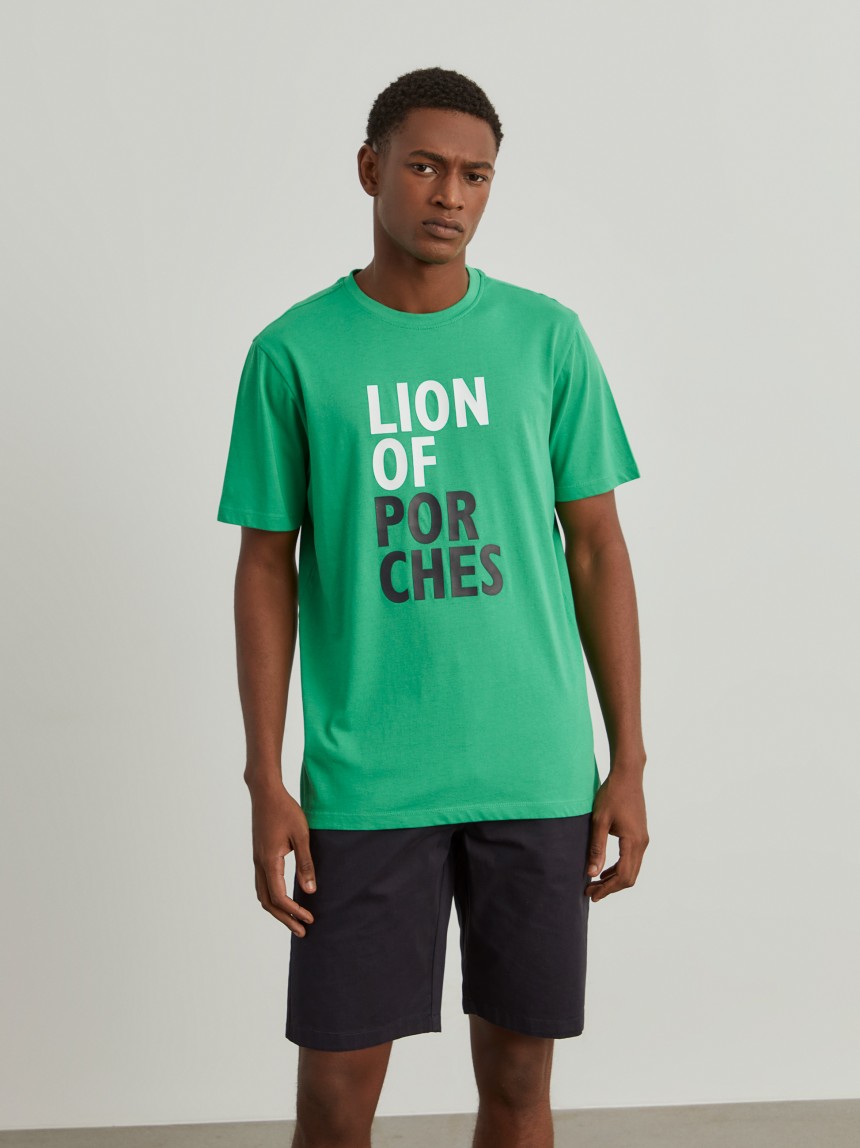 T-shirt de algodão com estampado