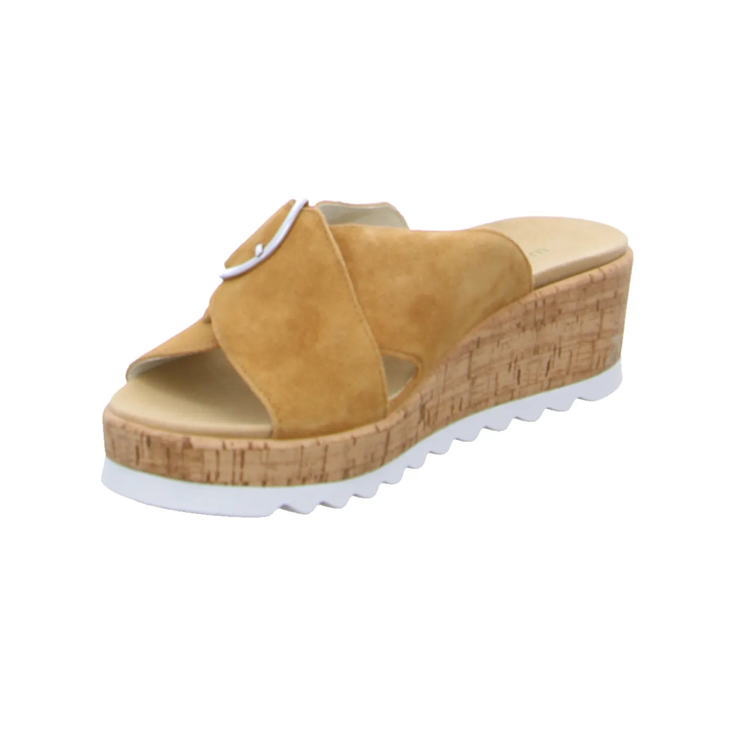 WALDLÄUFER Comfort-Pantolette Cognac Leder  mit Wechselfussbett