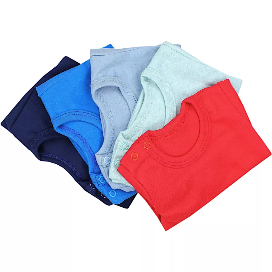 TupTam Baby Jungen Langarmshirt 5er Pack blaurot