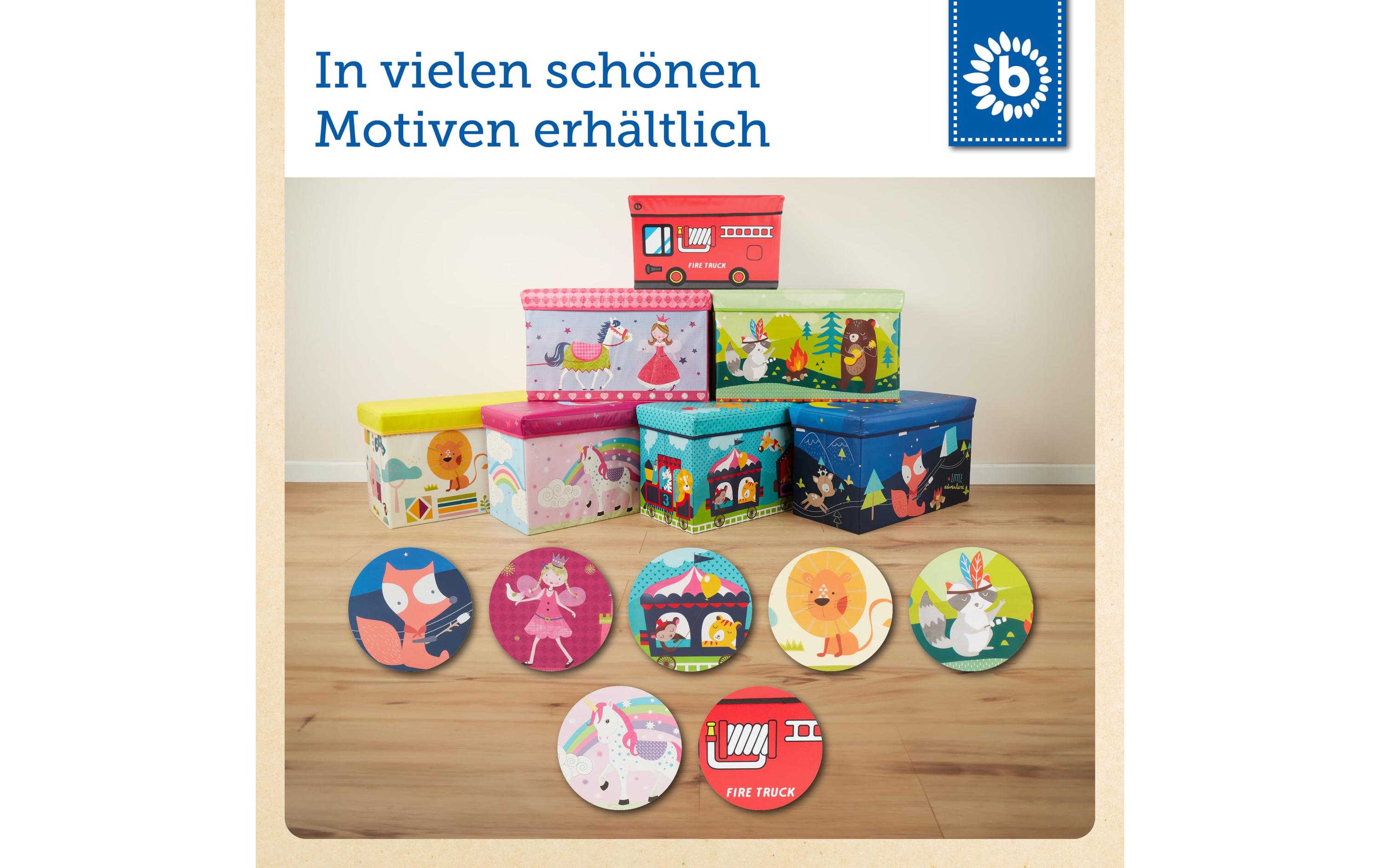 2in1 Aufbewahrungsbox und Bank ZooAufbewahrungsbox mit Deckel