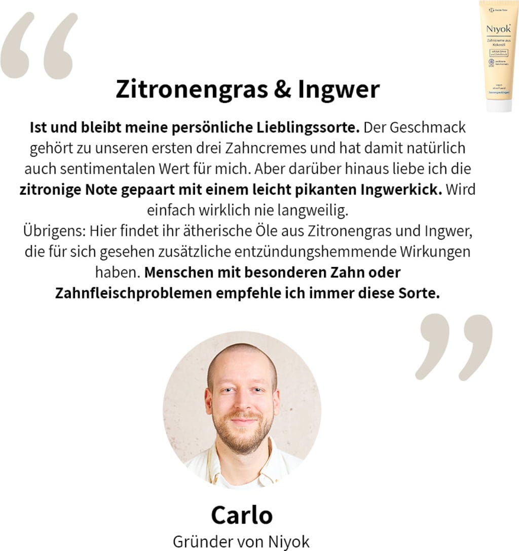Niyok  Zahncreme Zitronengras & Ingwer, 75 ml