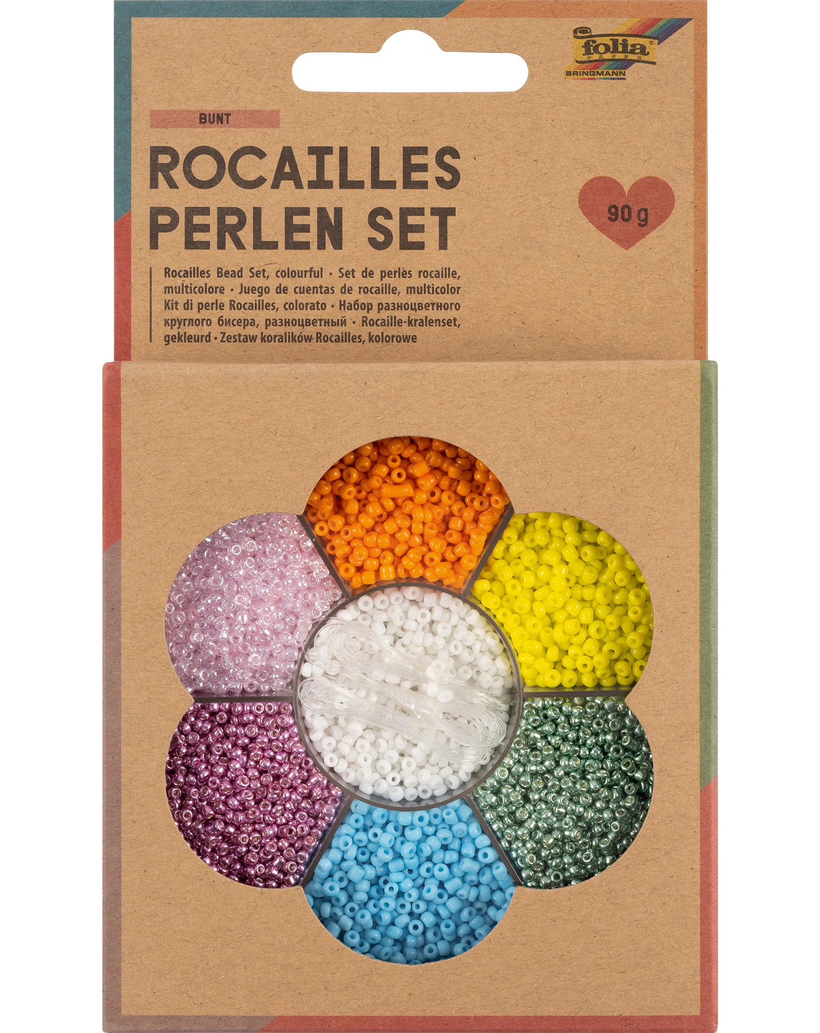 Perlen-Bastelset ROCAILLES in bunt