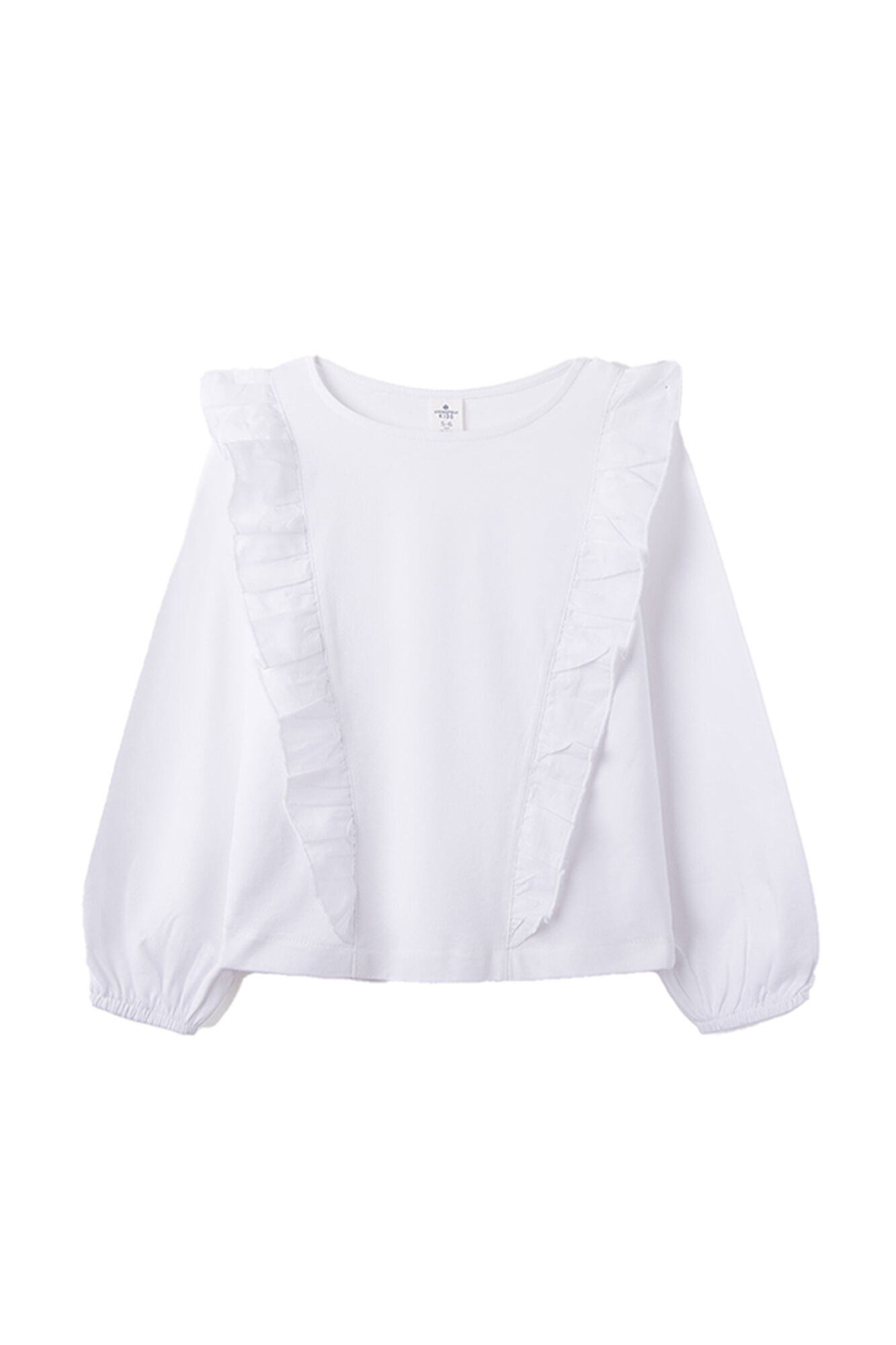 camiseta infantil com babados