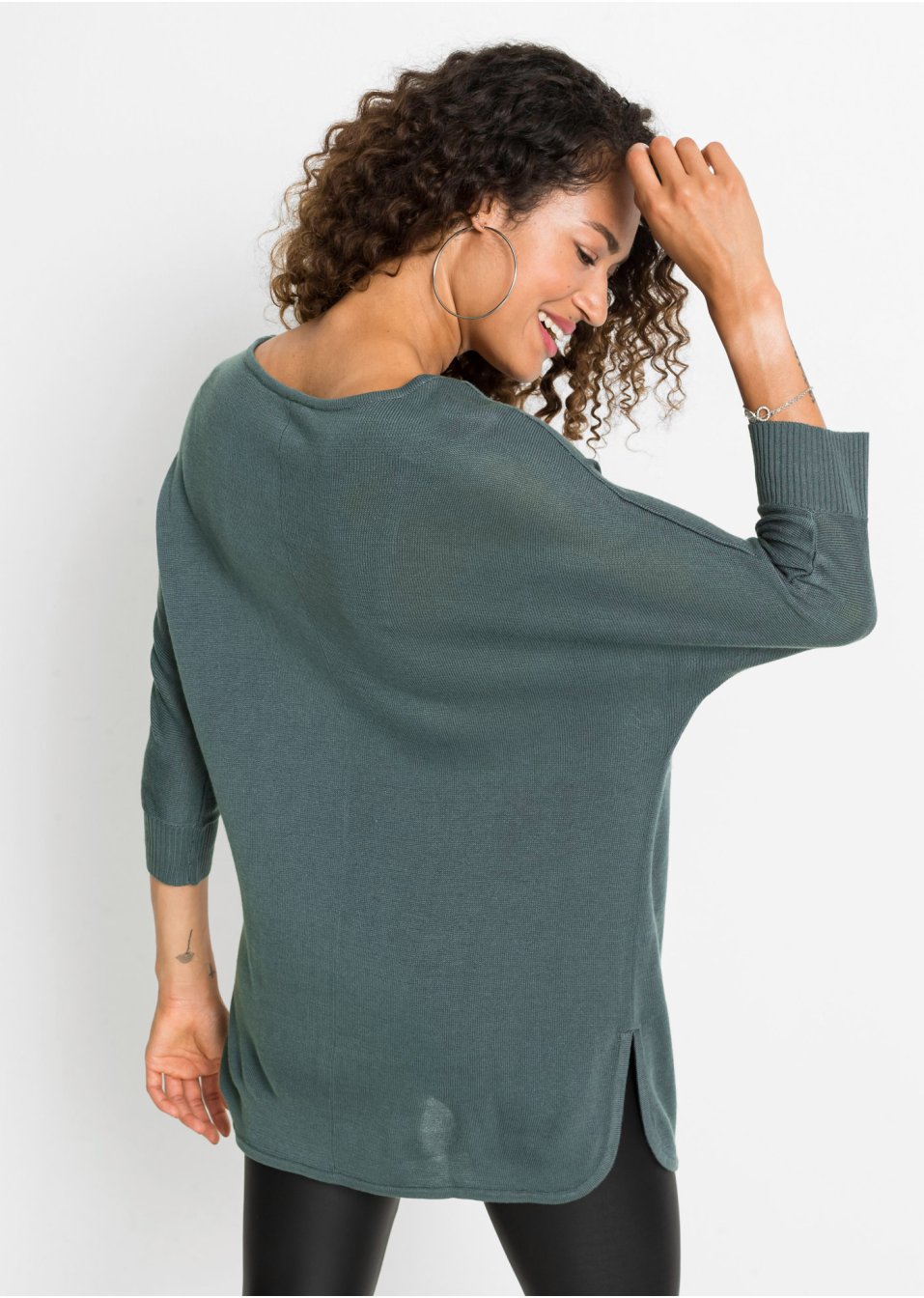 Pull en maille manches 3/4
