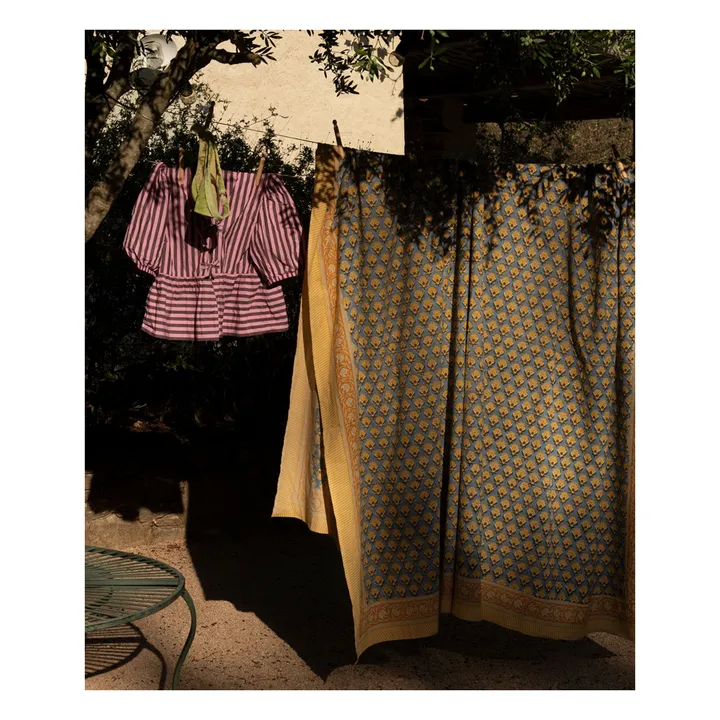 Doing Goods Plaid à fleurs Emma | Ocre