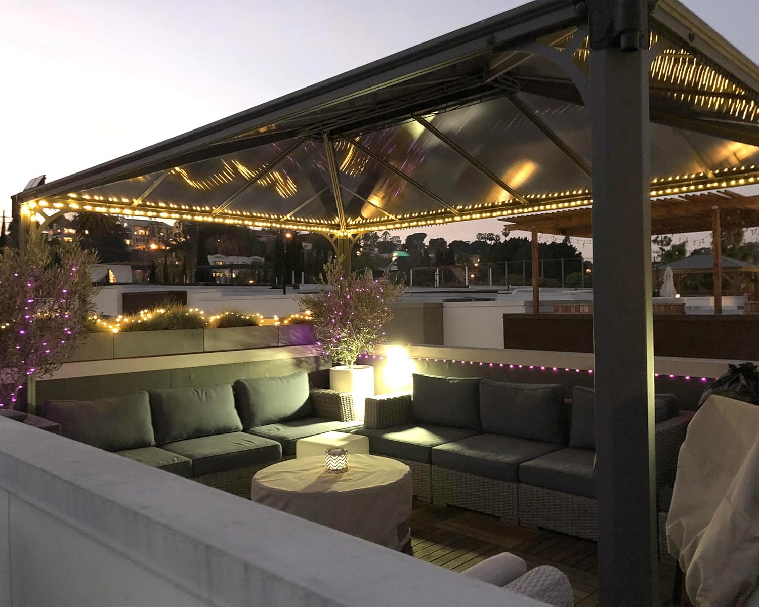Palram Martinique 4300 Gartenpavillon: Höchst widerstandsfähig, Hardtop Pavillon 430 x296 cm. Robuste Aluminiumkonstruktion Mit Dach Aus Polycarbonat. Ideal Als Freistehende Überdachung