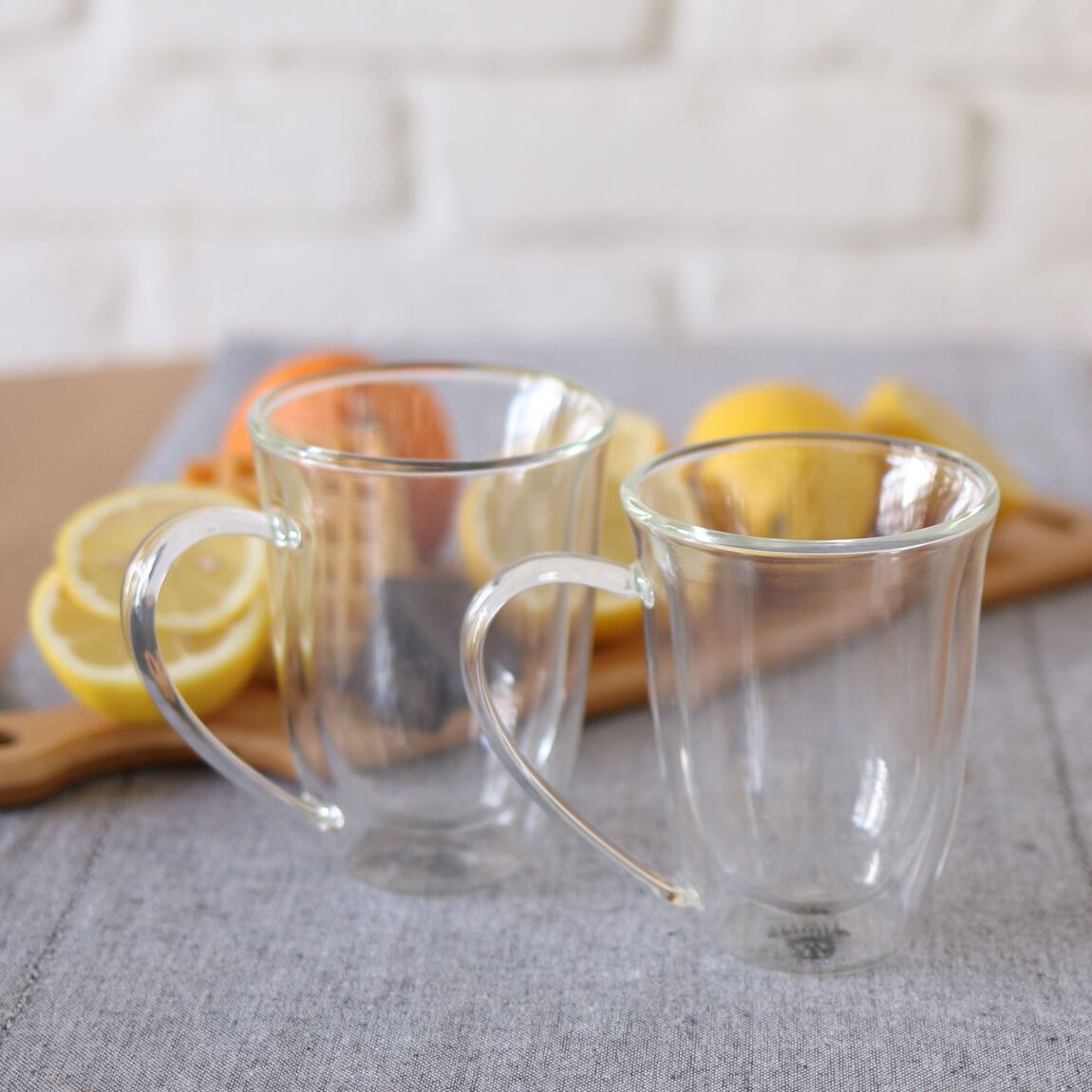 6 Stk. Eleganter doppelwandiger Becher Thermoglas 400 ml, Hitzebeständig