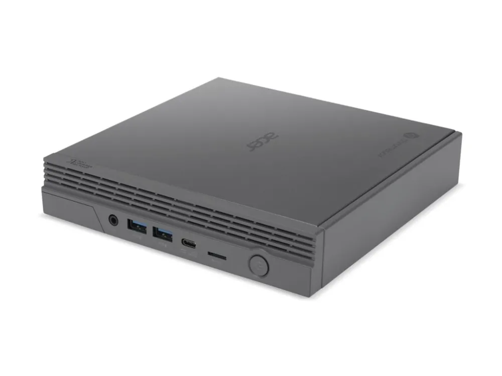 Acer Chromebox CXI5 - Mini PC 1 x Core i3 1215U / op til 4.4 GHz - RAM 8 GB - flash - eMMC 128 GB - UHD Graphics - IEEE 802.11ax (Wi-Fi 6E), Bluetooth, Gigabit Ethernet - Chrome OS - skærm: ingen - grå