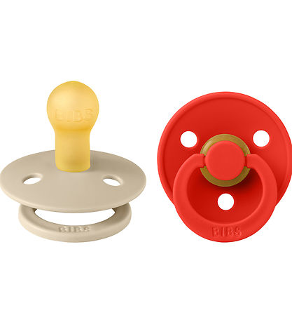 BIBS Colour Schnuller - Gr. 2 - 2er-Pack - Rund - Vanilla/Candy