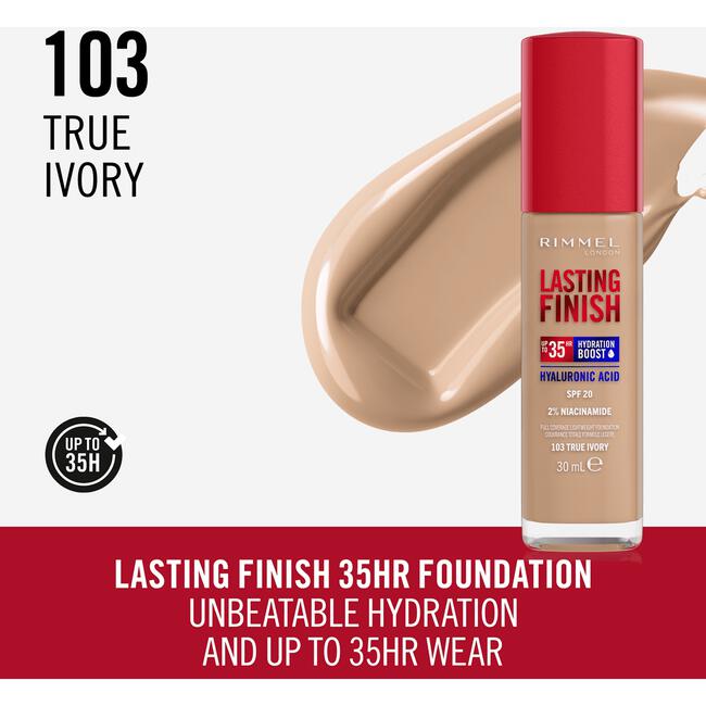 Rimmel Lasting Finish 35Hr Foundation 103 True Ivory