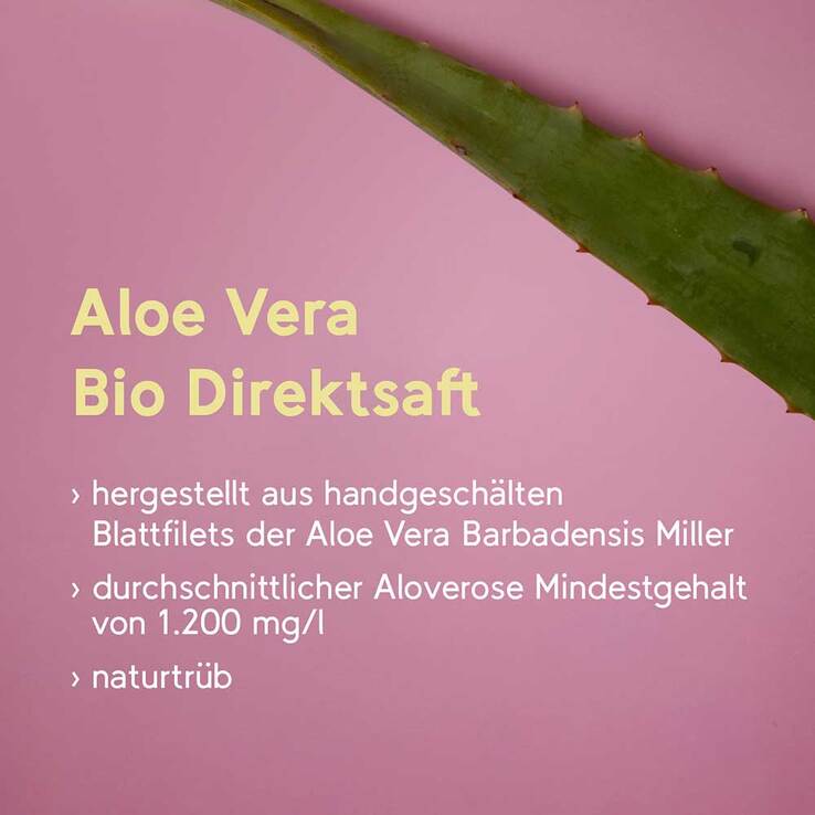Aloefit Bio Aloe Vera Direktsaft, 500 ml