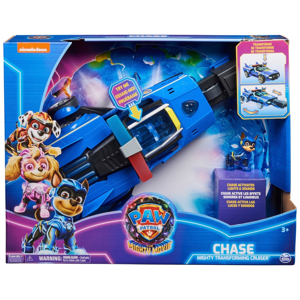 PAW Patrol: The Mighty Movie Chase's Deluxe Mighty Transforming Cruiser Spielzeug
