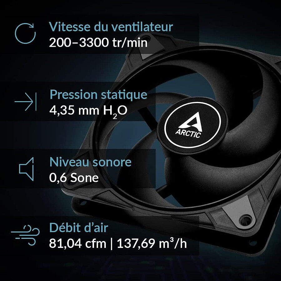 Arctic P12 Max - Noir