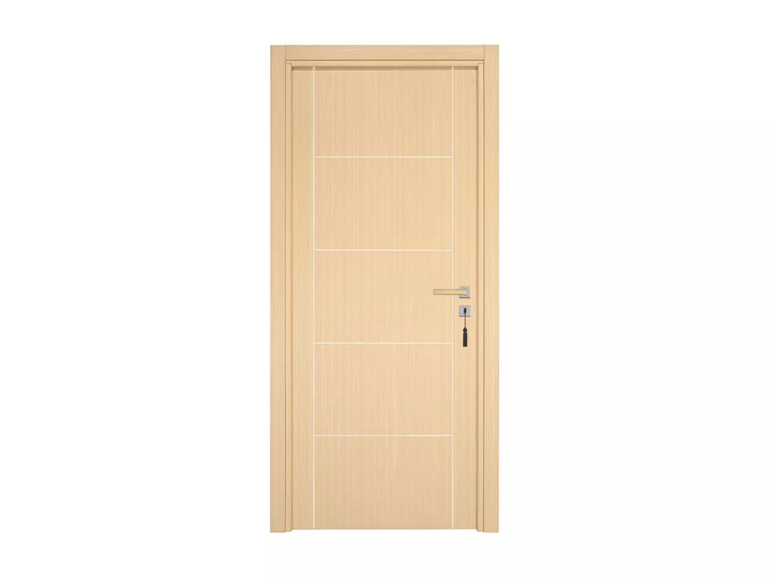 Bloc-porte pose fin de chantier collection Premium Casoar, H.204 x l.73 cm, aspect chêne clair, réversible