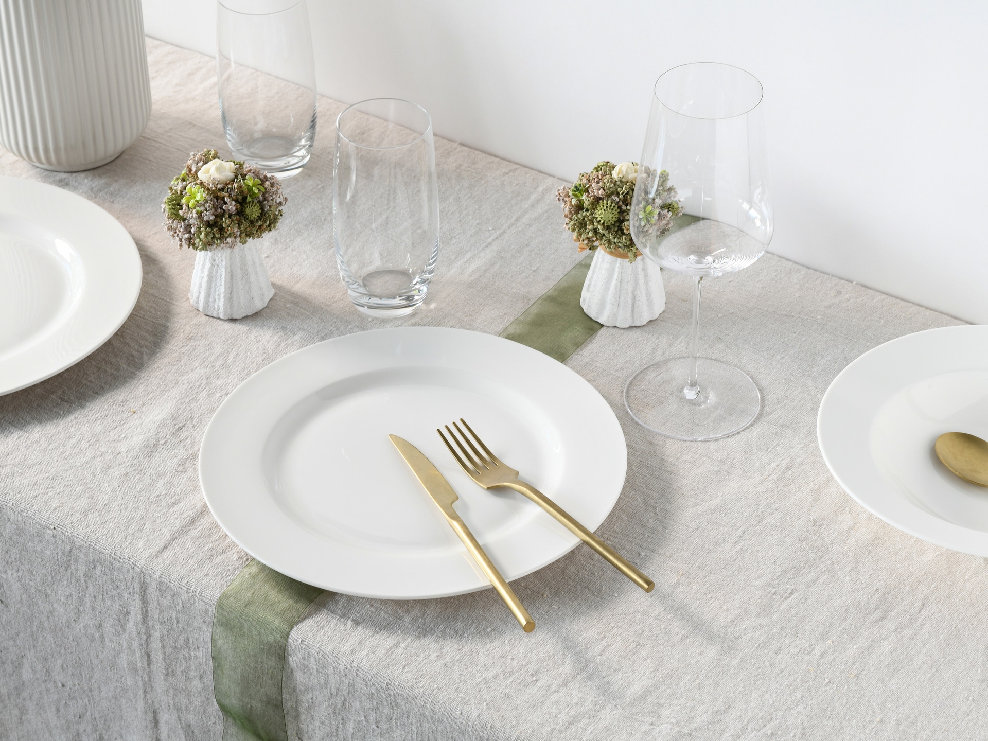 CreaTable Speiseteller FLEUR ROYAL 6er Set creme weiß