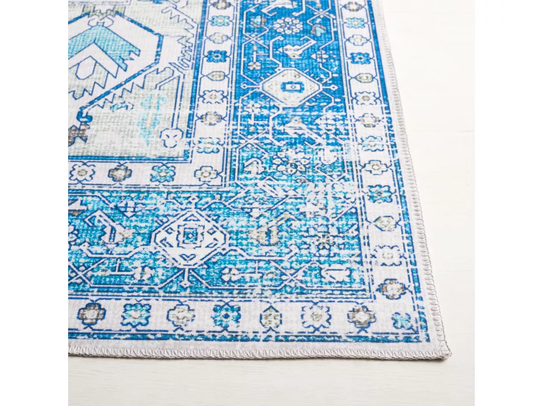 Tapis Beige & Blue 183 X 183 cm - Lipa