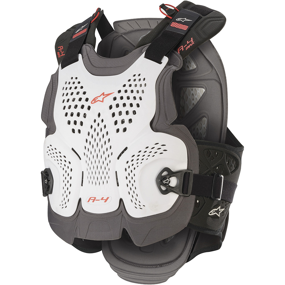 Alpinestars - Pare-pierres A-4 Max Blanc / Gris
