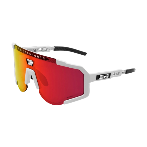 Scicon Aeroscope cykelbriller White Gloss Multimirror Red