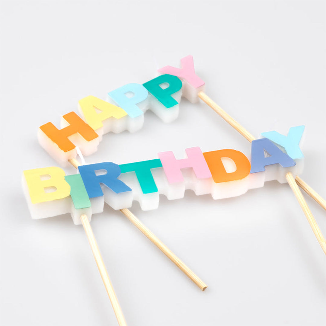 Meri meri feestkaarsjes happy birthday - 2st