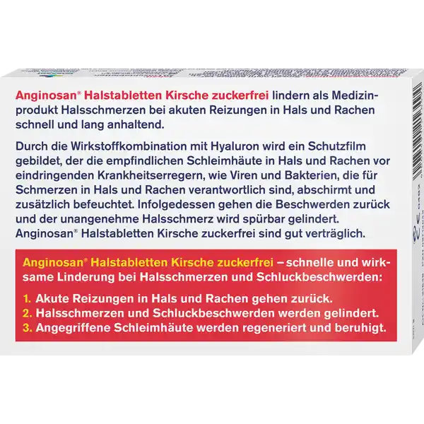 Anginosan Halstabletten Kirsche zuckerfrei