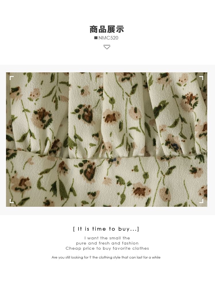 Lemongrass - Mouwloze mini-jurk met bloemenprint