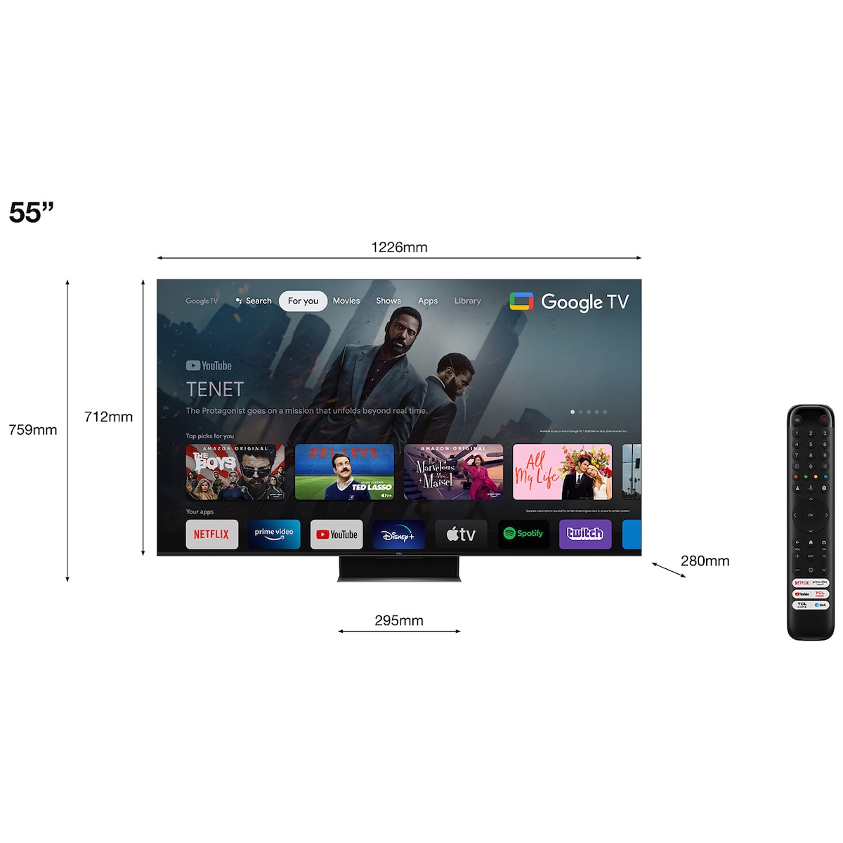TCL 55 C845 4K MINI-LED Smart TV (2023)