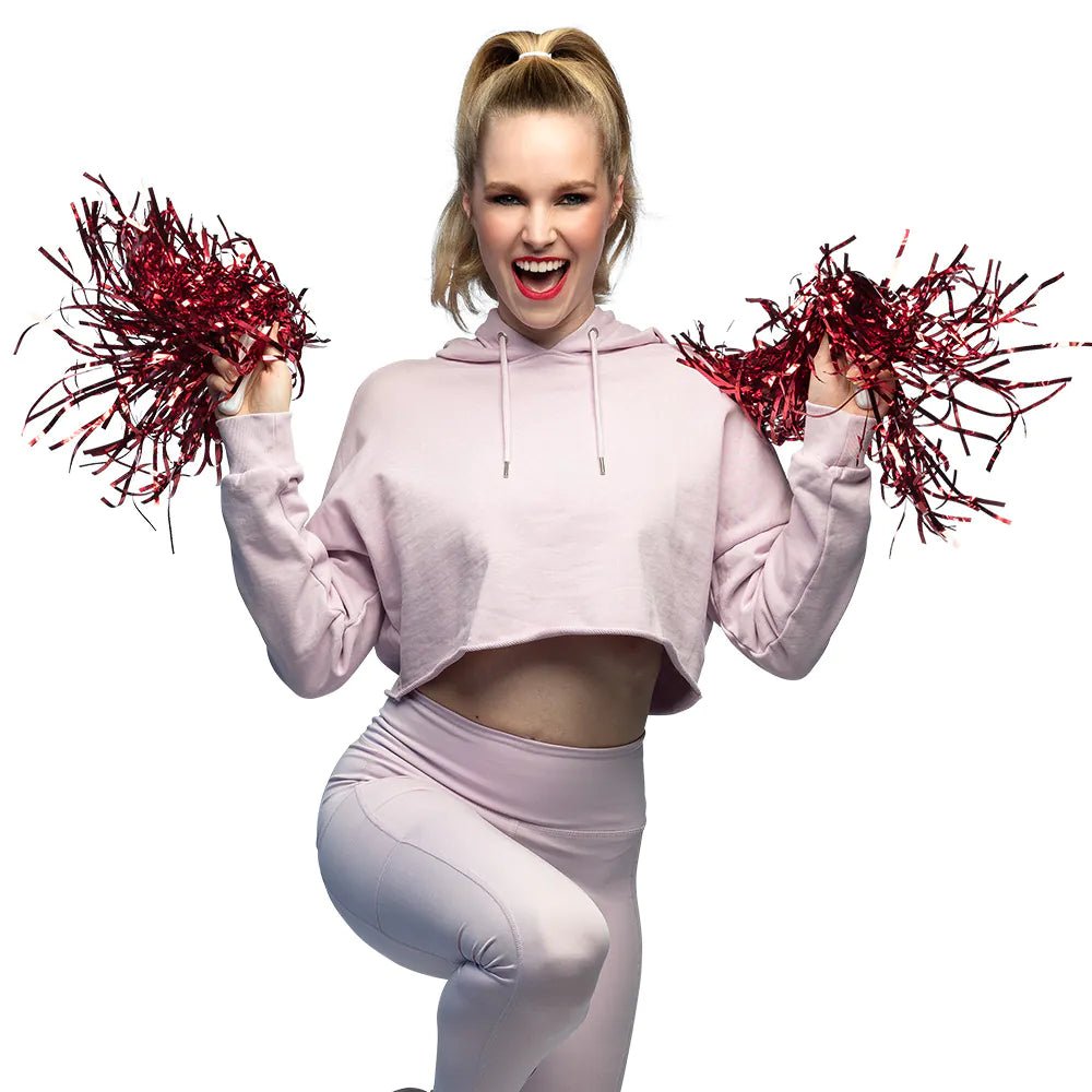 Rood Pompom Metallic 2st