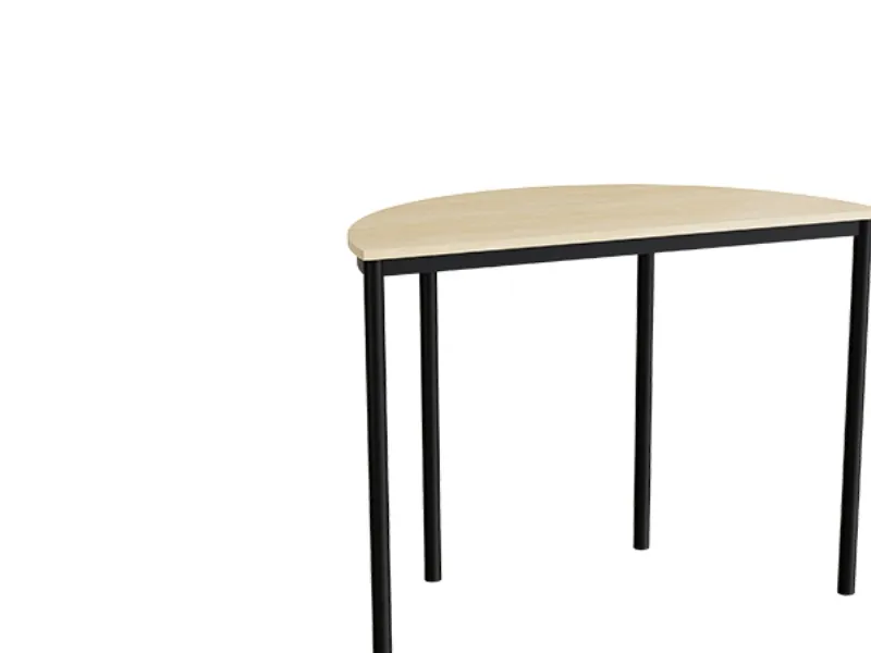 Bord Combi 209, 1200x600 mm højde 900 mm med lydabsorberende birk laminat, sort stel