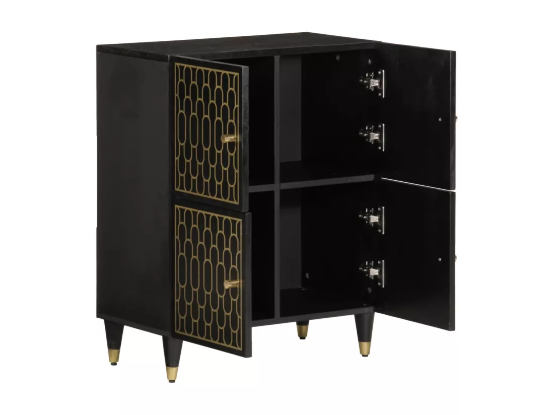 Armoire latérale 60x33x75 cm bois massif de manguier