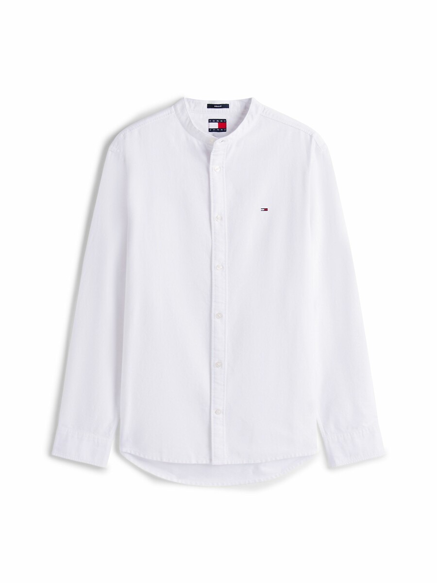 TOMMY JEANS<br>Camisa reta de algodão com estampa exclusiva