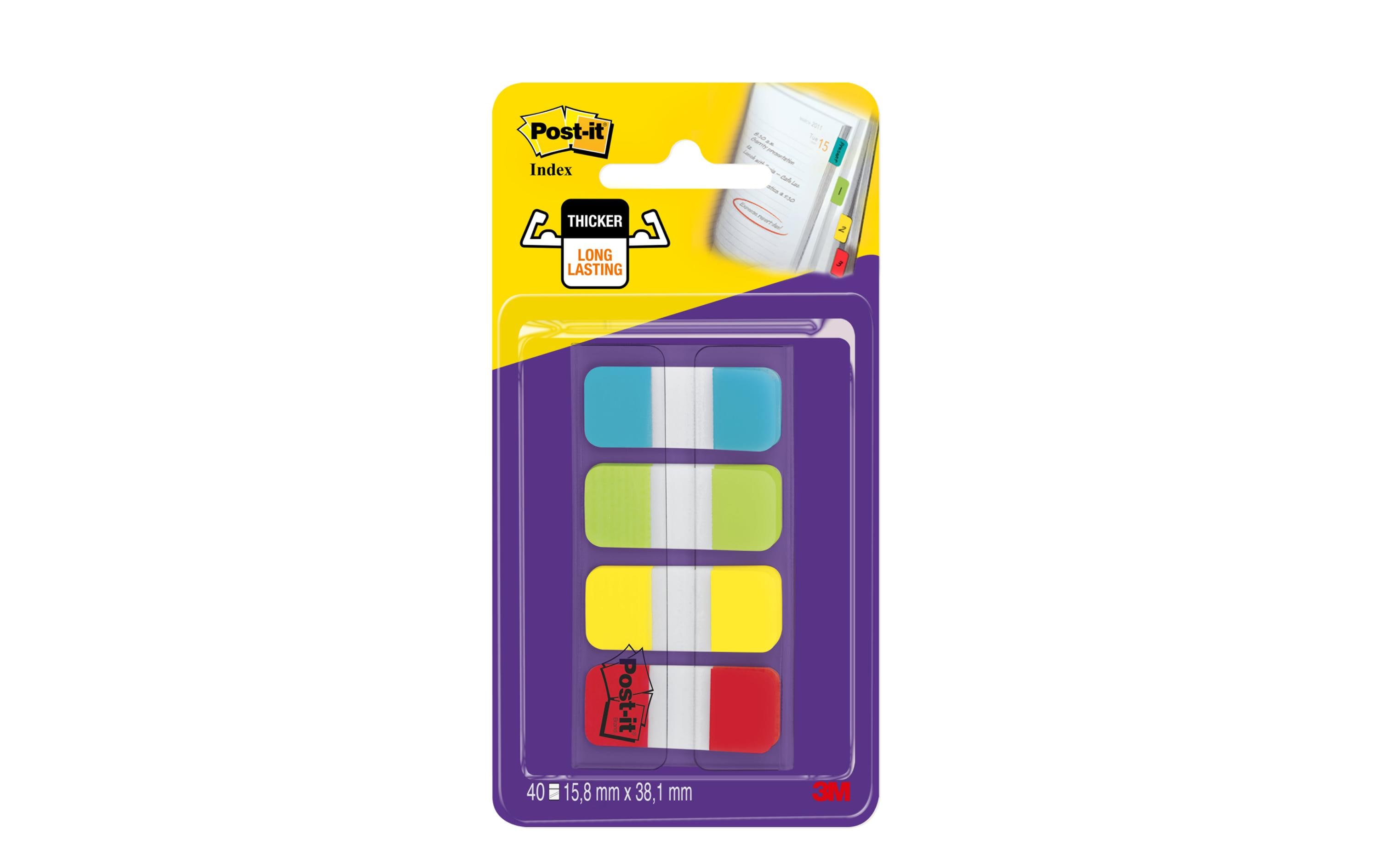 Page Marker Post-it Index Strong 4 x 10 Stück, 16 x 38 mmPost-it Index Marker