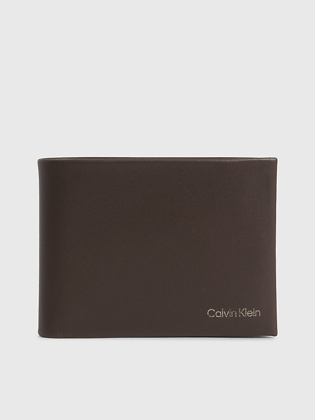 Carteira RFID com porta-moedas em couro