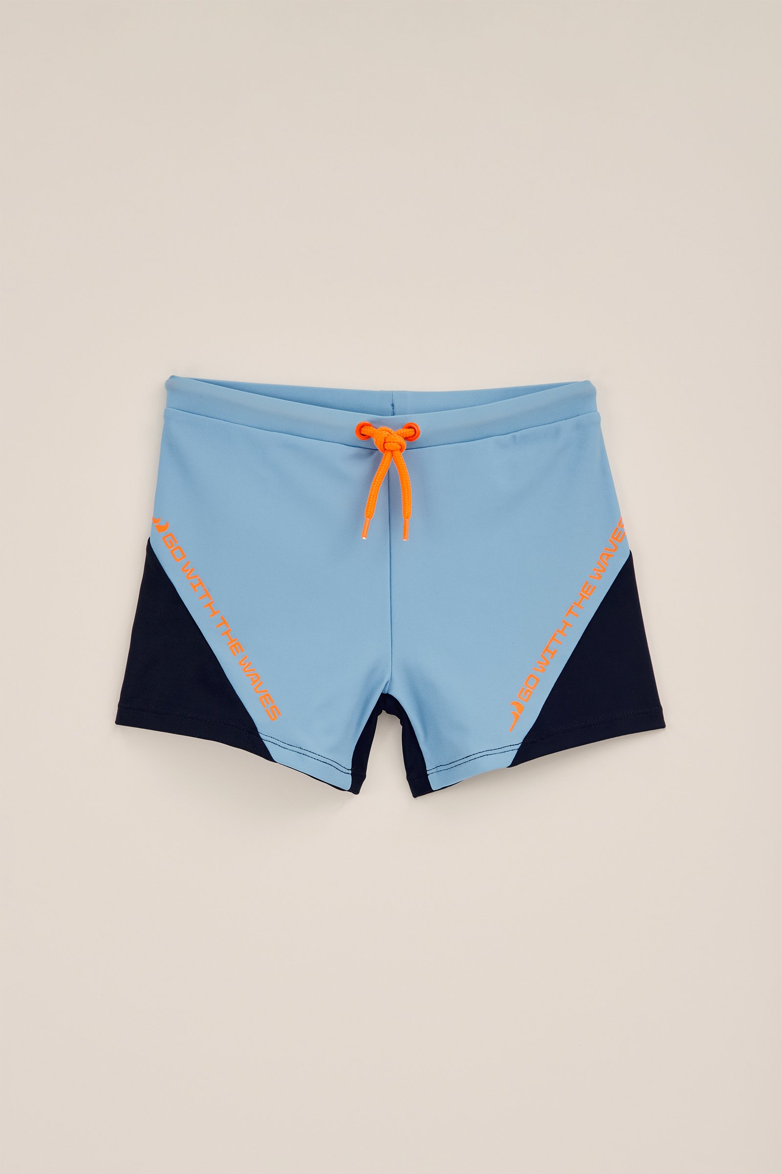 Jongens zwemtrunk met dessin WE Fashion IJsblauw