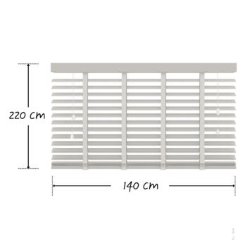 KARWEI houten jaloezie 50 mm wit (kleurnr. 944) 140x220 cm (bxh)