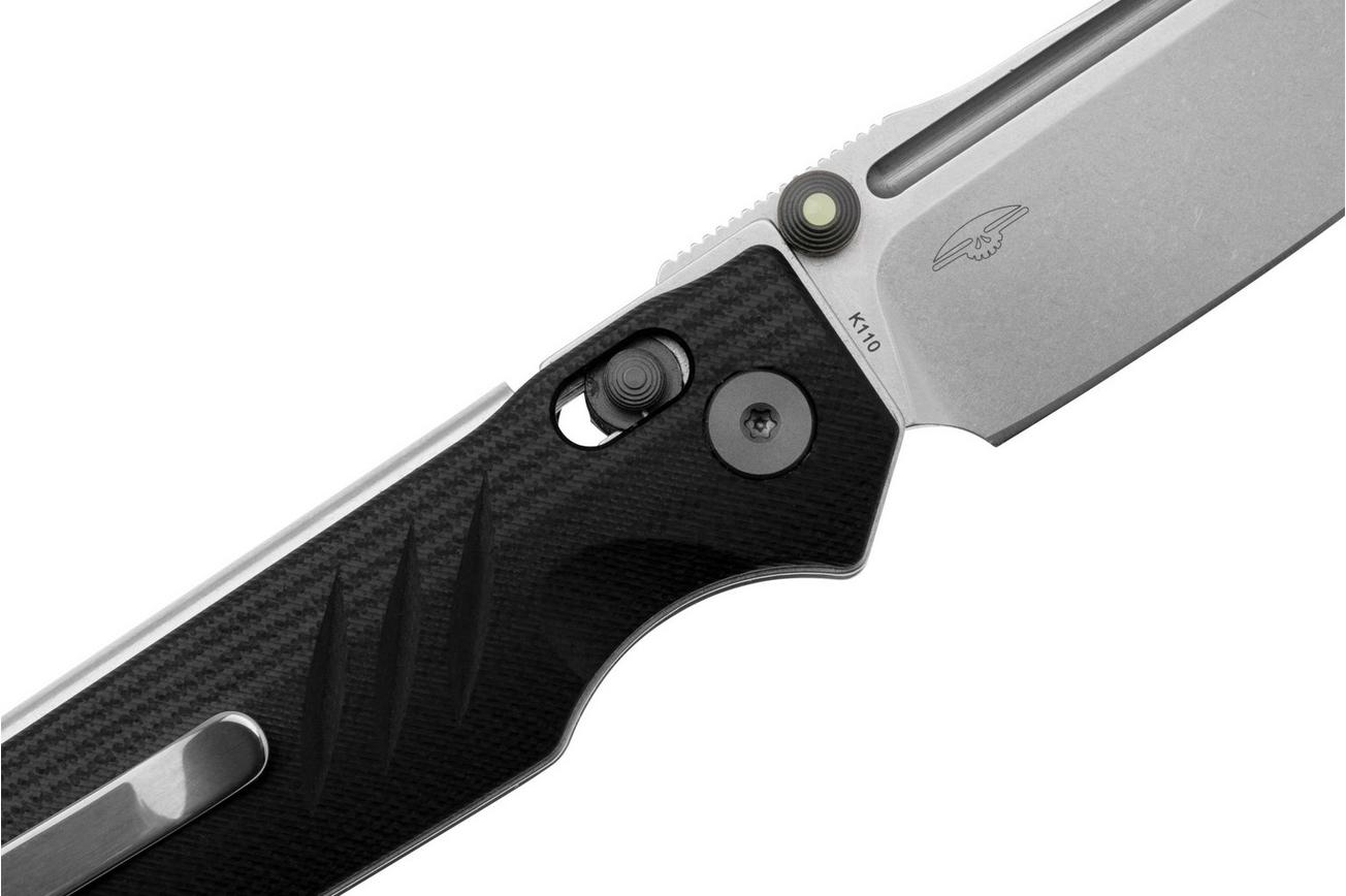 Real Steel Sacra Pro 7714BS Stonewashed Böhler K110, Black G10, zakmes