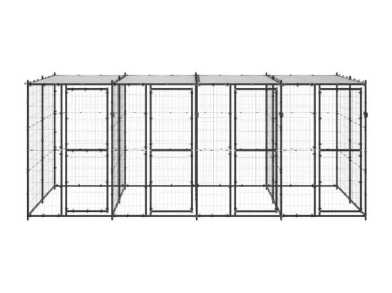 Chenil extérieur cage enclos 440 x 220 x 180 cm 02_0000404